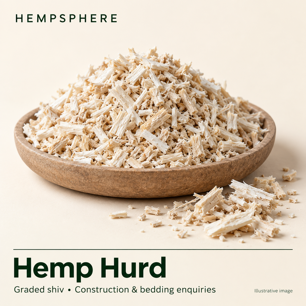 Illustrative Hempsphere Hemp Hurd product artwork.