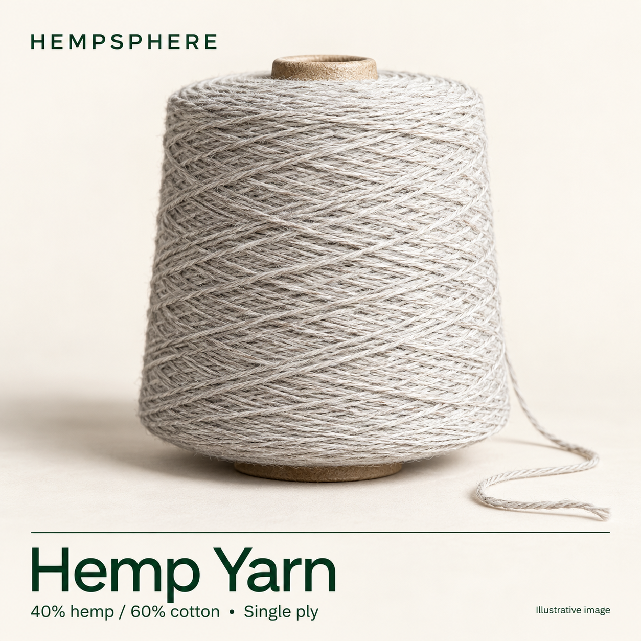 Illustrative Hempsphere Hemp Yarn product artwork.