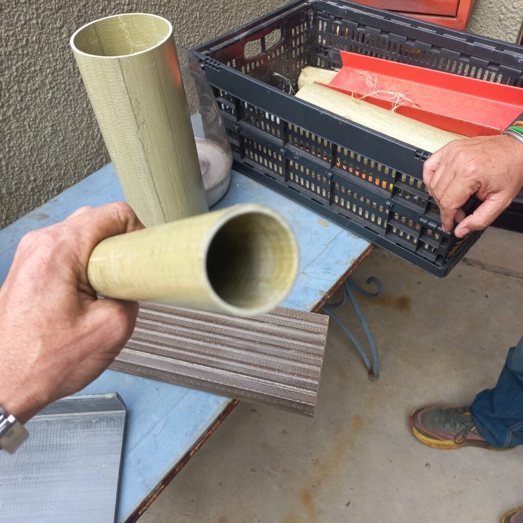 Materials, equipment and project photograph from the Hempsphere shared archive